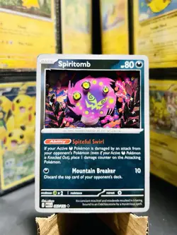 Spiritomb 087/132 Reverse Holo Pokemon Trading Card 3D Shadow Box Handmade Art - Image 1
