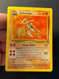Kabutops 24/62 Fossil - Rare - Pokemon Card WOTC 1999 B HP - Image 5