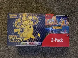 Pokemon TCG SURGING SPARKS - ETB + Booster Bundle Costco 2-Pack Sealed - Image 1