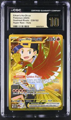 Ethan's Ho-Oh ex Pokemon Destined Rivals 239/182 Hyper Rare Holo CGC 10 Pristine - Image 1