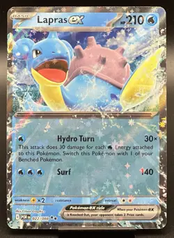 Lapras Ex 022/088 Pokemon Double Rare Holo Perfect Order NM - Image 1