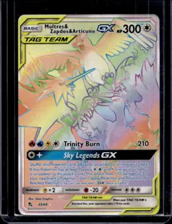 2019 Pokemon SM Hidden Fates Moltres & Zapdos ArticunoTag Team #69/68 - Image 1