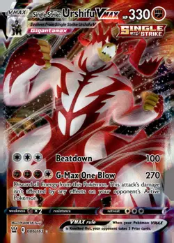 Single Strike Urshifu VMAX 086/163 Holo VMAX Rare Battle Styles Pokemon NM - Image 1