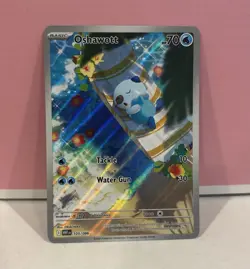 Pokemon Oshawott 105/086 Sv: White Flare Holo Illustration Rare Basic English - Image 1