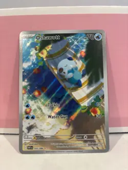 Pokemon Oshawott 105/086 Sv: White Flare Holo Illustration Rare Basic English - Image 5