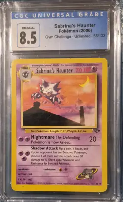 Sabrina's Haunter Pokemon Gym Challenge 55/132 CGC 8.5 Unlimited 2000 - Image 1