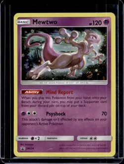 2016-19 Pokemon SM Black Star Promos Mewtwo #SM214 - Image 1
