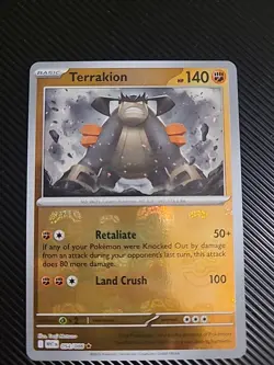 Terrakion (Master Ball Pattern) Holofoil 054/086 Rare - White Flare Pokemon NM - Image 1