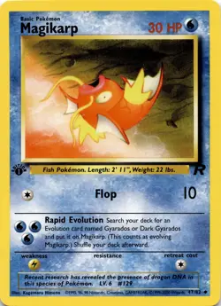 Pokemon Magikarp Team Rocket 47/82 1st Edition Uncommon NM - Image 2
