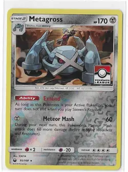Metagross 95/168 League Promo Reverse Holo Celestial Storm S&M Pokemon Card NM - Image 1