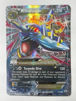 M Sharpedo EX XY200 Black Star Promo Full Art Pokemon Card LP - Image 1