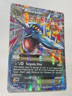 M Sharpedo EX XY200 Black Star Promo Full Art Pokemon Card LP - Image 3