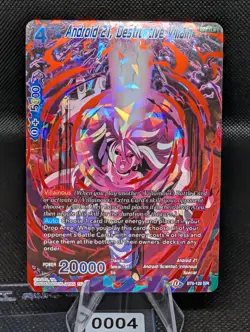 Android 21, Destructive Villain BT8-128 IVR Dragon Ball Super Card Holo Foil NM - Image 1