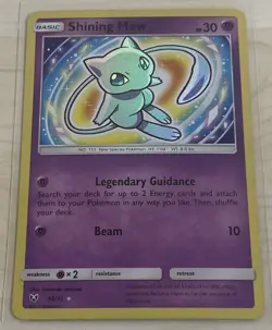 Shining Mew - 40/73 - Pokemon Shining Legends Sun & Moon Ultra Rare Card - MP - Image 1