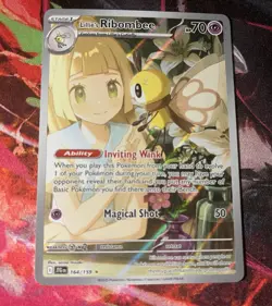 Pokemon TCG Lillie's Ribombee Card Journey Together Illustration, 164/159 - Image 1