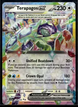 2024 Pokemon SCR EN 128 Terapagos EX NM - Image 1