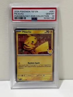 PSA 10 POKEMON #051 PIKACHU POKEMON DAY 2026 COLLECTION - Image 1