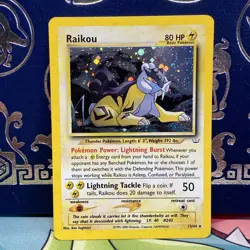 Raikou HOLO Neo Revelation Set (2001) Vintage Pokemon Card MP + - Image 1