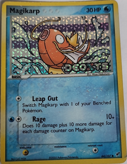 Pokemon TCG Magikarp Deoxys Stamped Reverse Holo English 2005 64/107 - Image 1
