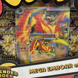 Pokemon TCG Mega Emboar ex Ascended Heroes Box Sealed NEW English 4 Packs 🔥 - Image 2