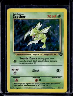 1999 Pokemon Jungle Scyther Holo #10/64 - Image 1