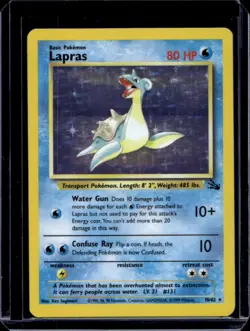 1999 Pokemon Fossil Lapras #10/62 - Image 1