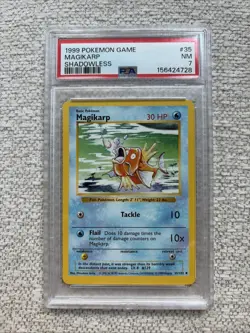 Pokemon TCG Magikarp Shadowless Base Set PSA 7 35/102 NM WOTC 1999 English - Image 1