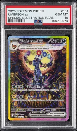 2025 POKEMON PRE EN-PRISMATIC EVOLUTIONS #161 UMBREON EX PSA 10 - Image 1
