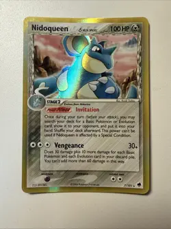 Pokemon Nidoqueen 7/101 EX Dragon Frontiers Delta Species Reverse Holo - Image 1