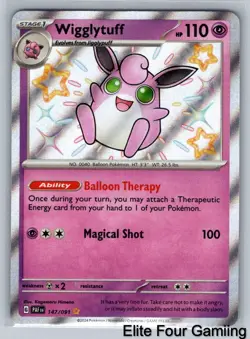 Wigglytuff 147/091 Shiny Rare Paldean Fates Pokemon Near Mint - Image 1