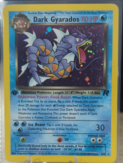 Vintage Pokemon 2000 Team Rocket Dark Gyarados 1st Ed Holo Rare #8/82 70 HP EN - Image 1