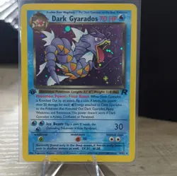Vintage Pokemon 2000 Team Rocket Dark Gyarados 1st Ed Holo Rare #8/82 70 HP EN - Image 2