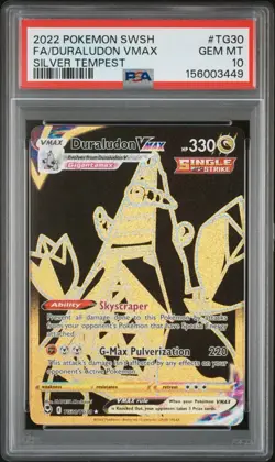 2022 POKEMON SWORD & SHIELD SILVER TEMPEST #TG30 FULL ART/DURALUDON VMAX PSA 10 - Image 1