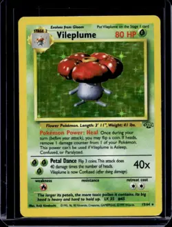 1999 Pokemon Jungle Vileplume Holo #15/64 - Image 1