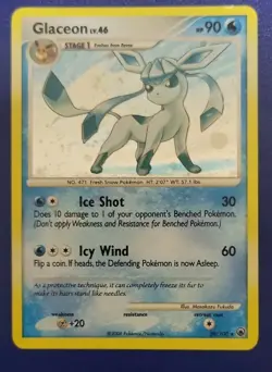Glaceon Lv.46 20/100 Majestic Dawn Holo Rare 90 HP EN 2008 Pokemon TCG - Image 1