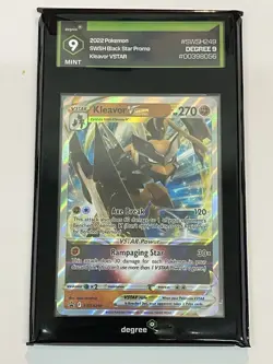 Pokemon TCG Kleavor VSTAR - SWSH249 Holo Rare Degree Graded 9 Mint Black Star - Image 1