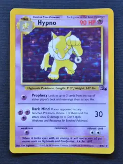 Hypno #8 / 62 Fossil Holo - NM - Pokemon 1999 TCG WOTC Vintage - Image 1