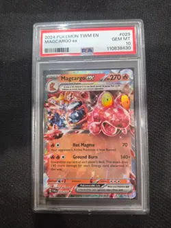 2024 Pokemon Magcargo ex 029/167 Sv06: Twilight Masquerade Holo PSA 10 !! 🔥🔥 - Image 1