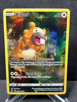 Pokemon Bidoof GG29/GG70 Crown Zenith Galarian Gallery Holo Near Mint - Image 1