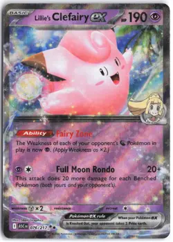 Lillie's Clefairy ex 076/217 Double Rare Ascended Heroes Pokemon NM - Image 1