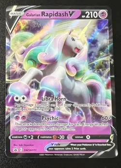 Galarian Rapidash V SWSH111 Black Star Promo Full Holo Pokemon TCG English | a20 - Image 1