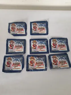 8 X Vintage YuGiOh Sealed Sticker Packs - Yu-Gi-Oh! GX (TV Tokyo/Upper Deck) - Image 1