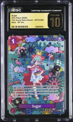 Sugar #OP10-065 Rare Foil One Piece CGC 10 Pristine EN - Image 1