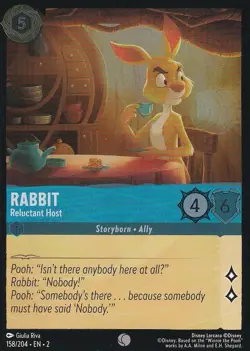 Cold Foil Rabbit - Reluctant Host 158/204 Common Disney Lorcana - Image 1