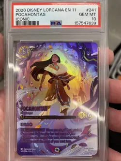 2026 DISNEY LORCANA EN 11-WINTERSPELL ICONIC POCAHONTAS - PEACEKEEPER PSA 10 - Image 1