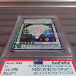 PSA 10 Garden Rose Maiden QCDB-JP035 Quarter Century Secret Rare 25th Yugioh - Image 3