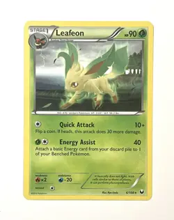 Leafeon 6/108 Dark Explorers Rare Pokemon Card LP/NM Light Play Eeveelution - Image 1
