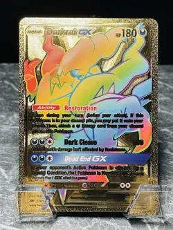 Darkrai GX Gold Display Card Pokemon TCG - Image 1