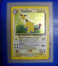 Ampharos 1/64 Neo Revelation 2000 Holo Rare Pokemon Card TCG - Image 1