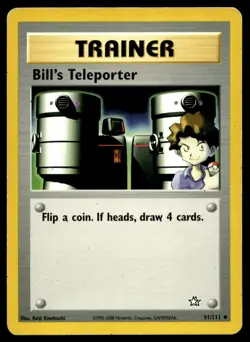 Bill's Teleporter 91/111 Pokemon Card Neo Genesis Uncommon Trainer LP E30 - Image 1